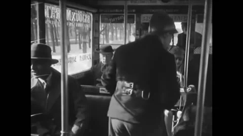 PARIS - 1928 - In this silent comedy, a fireman envisions a beautiful woman on a Stock Footage 280182976