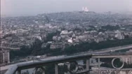 Paris - 1952: Panorama Of The City From The Eiffel Tower Stock Footage