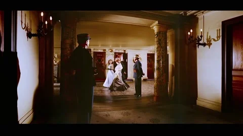 PARIS - 1955 - A performance is set to begin at the Paris Opera and audience Stock Footage 328166258