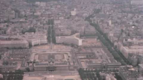 Paris - 1962: panorama from the Eiffel Tower Stock Footage 156797891