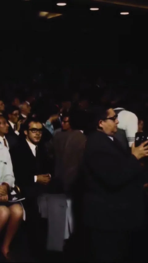 PARIS - 1969 - The Apollo 11 astronauts arrive at a venue in Paris to be Stock-Footage 342655697