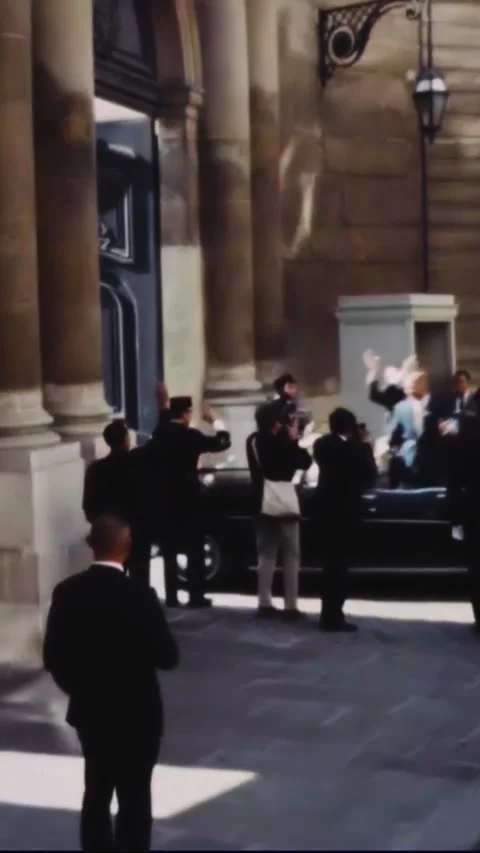 PARIS - 1969 - Buzz Aldrin, Michael Collins and Neil Armstrong receive medals Video stock 342655286