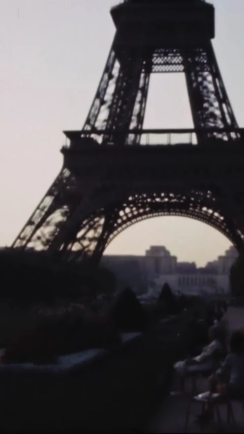 PARIS - 1969 - Buzz Aldrin, Michael Collins and Neil Armstrong visit the Eiffel Stock-Footage 342655704