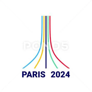 Paris 2024 Olympics. Logo For The Olympics. Vector Illustration ...