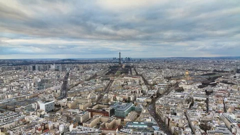 Paris 4K cityscape timelapse Stock Footage 97920432