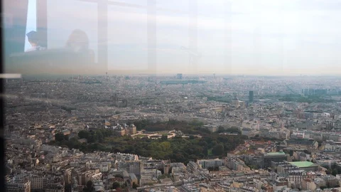 Paris from above, city skyline Video stock 123787197