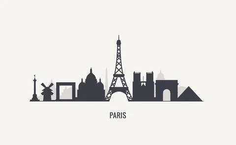 Paris abstract skyline Stock Illustration