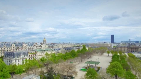 Paris Aerial View 2 Stock Footage 121402695