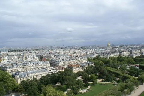 Paris, aerial view from the Eiffel Tower Stock Photos