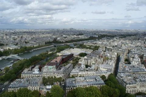 Paris, aerial view from the Eiffel Tower Stock Photos