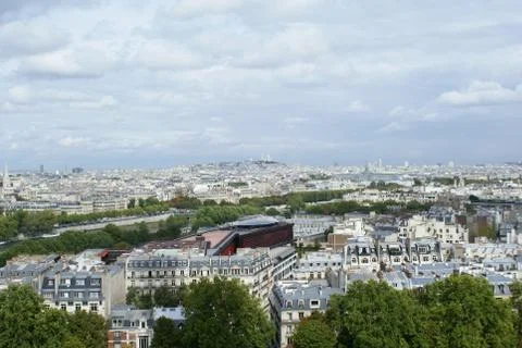 Paris, aerial view from the Eiffel Tower Stock Photos