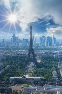 Paris, aerial view of the Eiffel Tower Foto stock