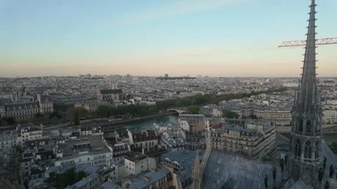 Paris and Notre Dame Stock Footage 345393058