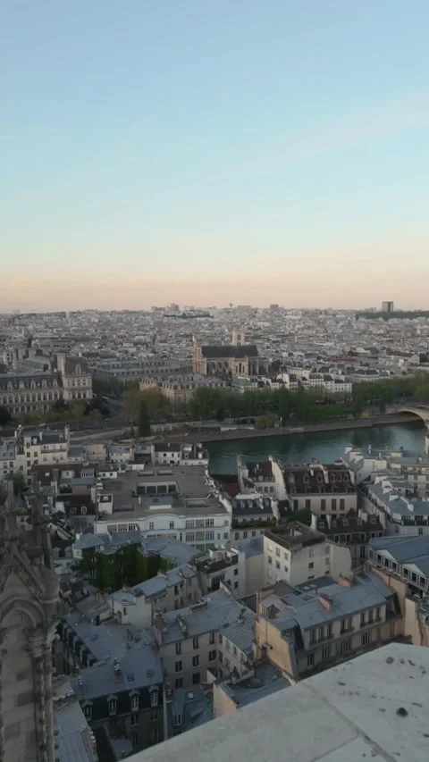 Paris and the Seine Stock Footage 345392916
