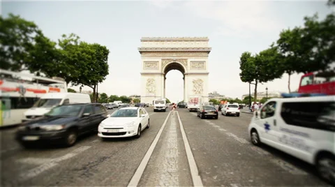 Paris Arc de Triomphe 02 Stock Footage 27976863