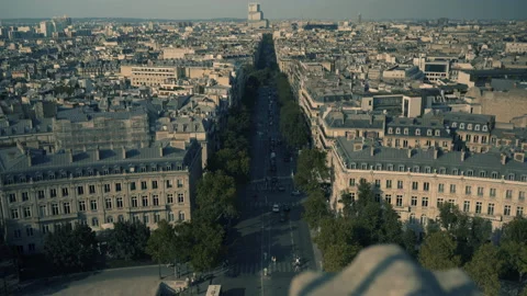 Paris from Arc de Triomphe | 4K Stock Footage 219717111