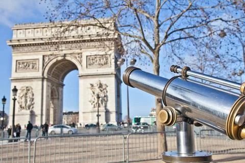 Paris - Arc de Triomphe The Arc de Triomphe (Arc de Triomphe de l Étoile) .. Stock-Fotos