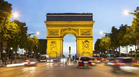 PARIS ARC de TRIOMPHE Stock Footage 55941640