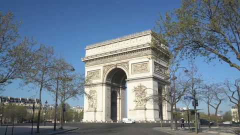 Paris, Arc de Triomphe Stock Footage 130234422