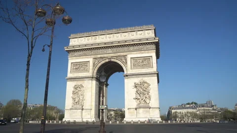 Paris, Arc de Triomphe Stock Footage 130234471