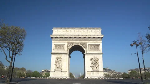Paris, Arc de Triomphe Stock Footage 130234514