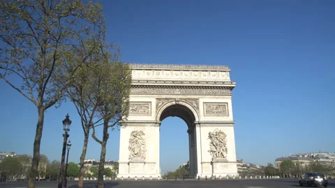 Paris, Arc de Triomphe Stock Footage 130234610