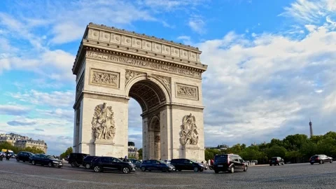 Paris Arc de Triomphe Stock Footage 227766248