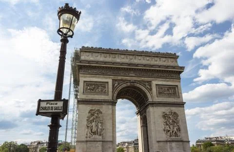 Paris, arc de triomphe Stock Photos