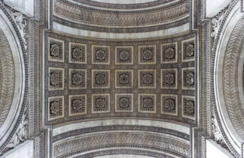 Paris, arc de triomphe Stockfoto's