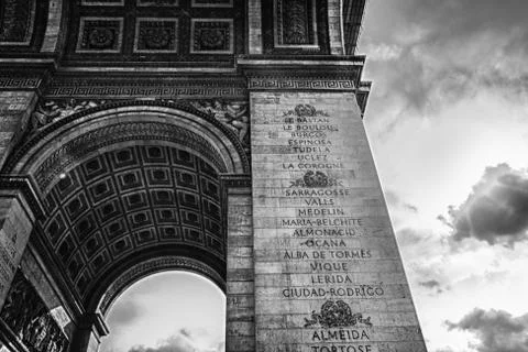 Paris, arc de triomphe Stock Photos