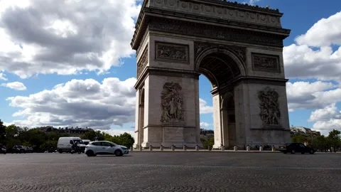 Paris Arc de Triomphe timelapse Stock Footage 136579976