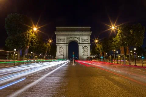 Paris Arc de Triomphe Triumphal Arch q Stock Photos