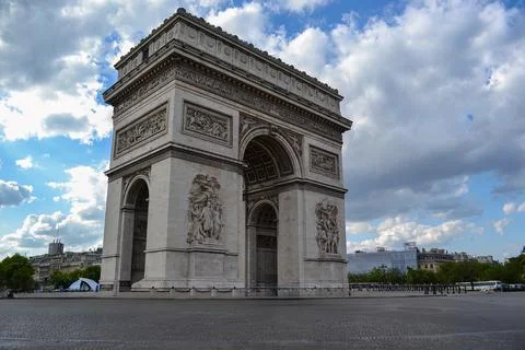 Paris Arc de Triomphe View Stock Photos