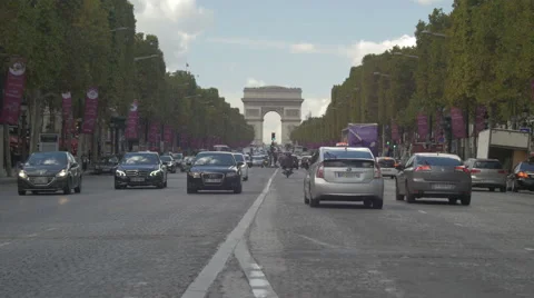 Paris Arc of Triumph - background Stock Footage 55903633