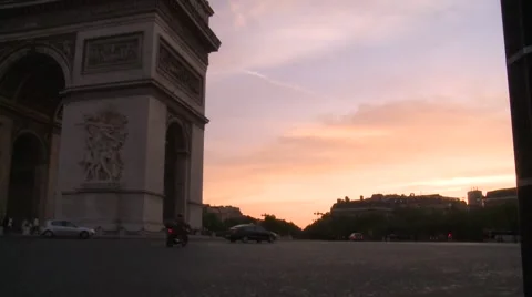Paris, Arch of Triumph Stock Footage 44632536