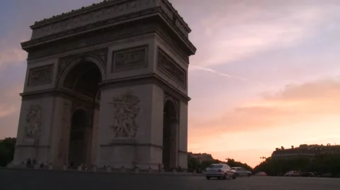 Paris, Arch of Triumph Stock Footage 44632613