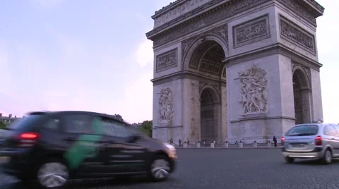 Paris, Arch of Triumph Stock Footage 44632725