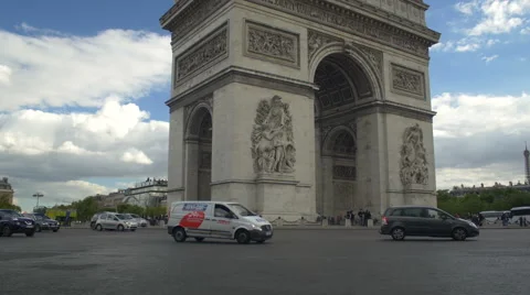 Paris Arch of Triumph Stock Footage 56029817