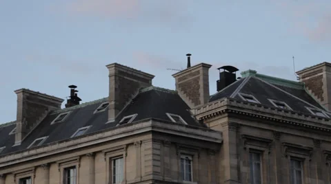 PARIS ARCHITECTURE ROOFTOP # 2 Stock Footage 28113360