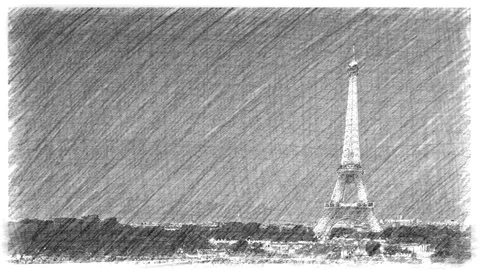 PARIS   AUG 14 Eiffel Tower Light Charcoal Vídeos de archivo 72890731