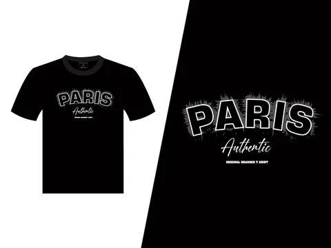 Paris Authentic Original Branded T-Shirt Design Illustrazione stock