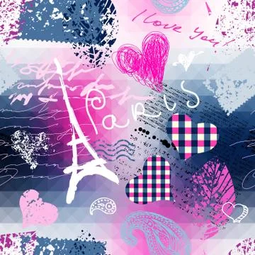 Paris background Stock Illustration