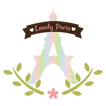 Paris Banner Stock Illustration
