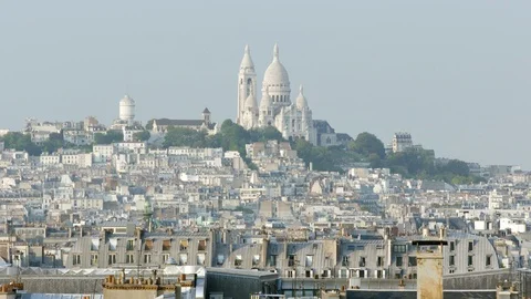 Paris Basilque Sacre Couer Video stock 95193099