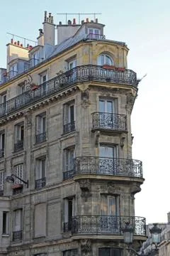 Paris Building Corner Stock Photos