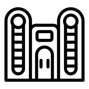 Paris building icon outline vector. Travel gallery Ilustración de archivo