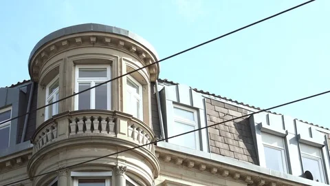 Paris building with windows Stock-Footage 100091315