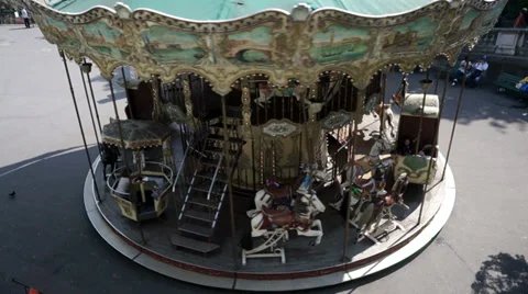 Paris Carousel at Mont Martre during Daytime Stock Footage 27993917
