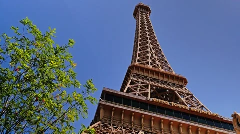 Paris Casino Eiffel Tower Establishing Shot Stock Footage 49220288