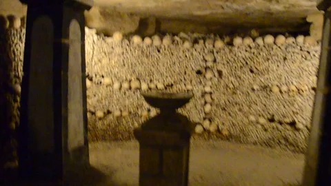 Paris Catacombs Stockbeeldmateriaal 94459309